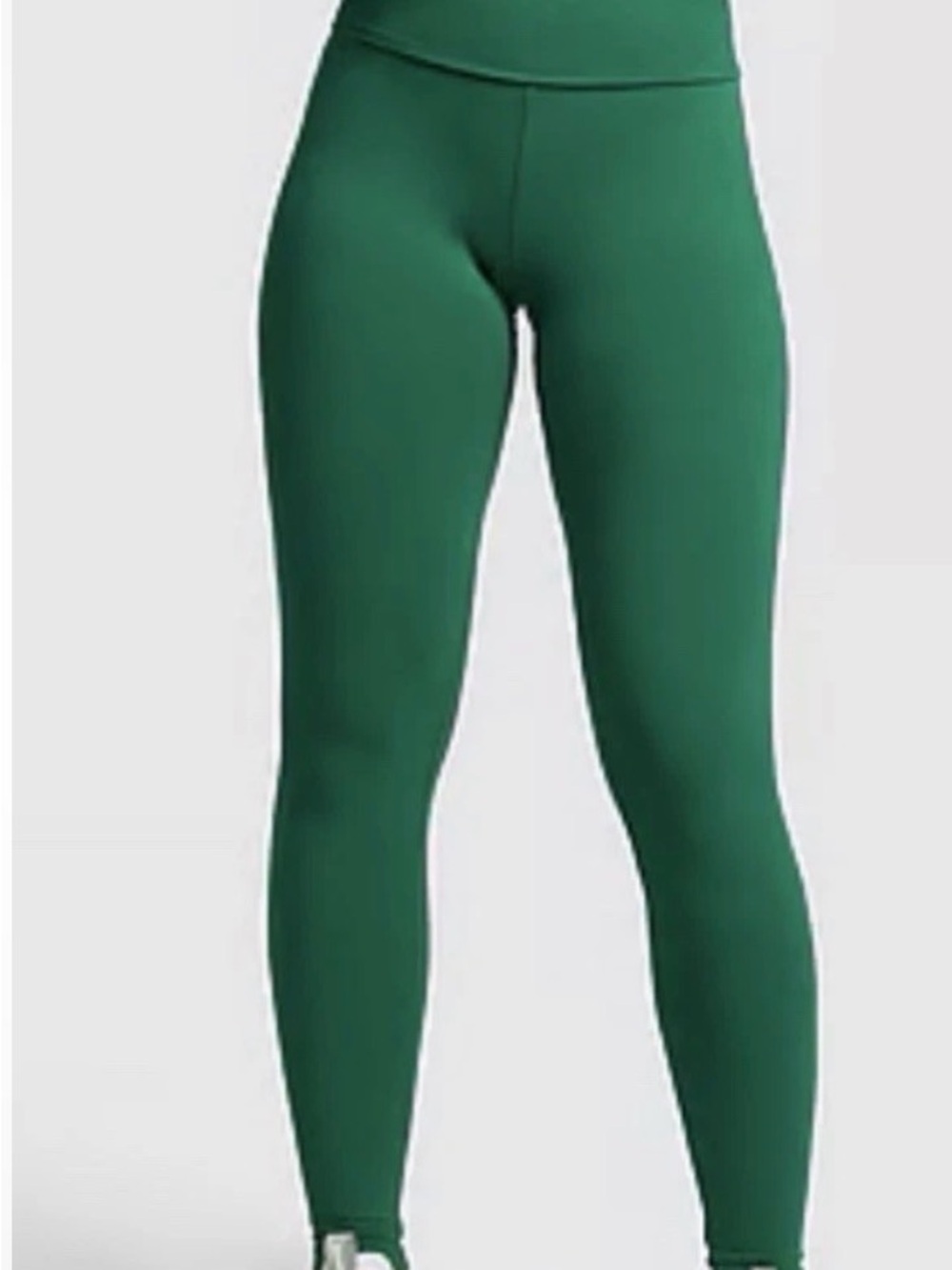 New Victoria's Secret PINK Leggings Cotton Mid-Rise Fold over Green 2X NWT